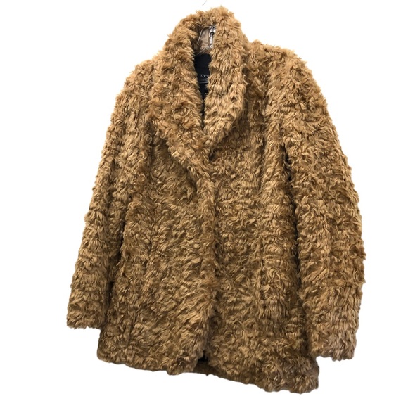 Karen Kane Jackets & Blazers - Karen Kane Long Sleeve Faux Fur Shawl Collar Jacket Women's Size S Camel
